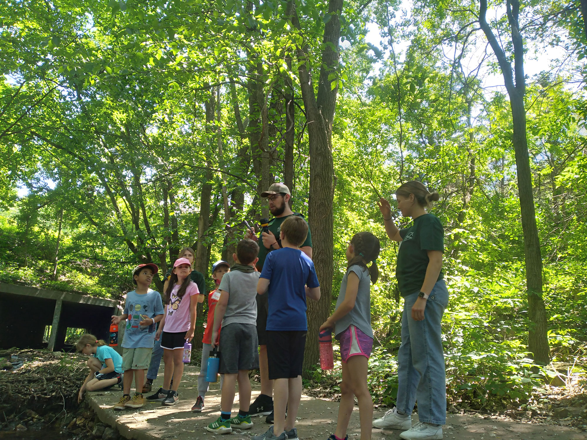 kids learning outdoors