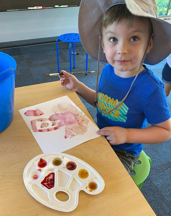 camper painting with watercolor