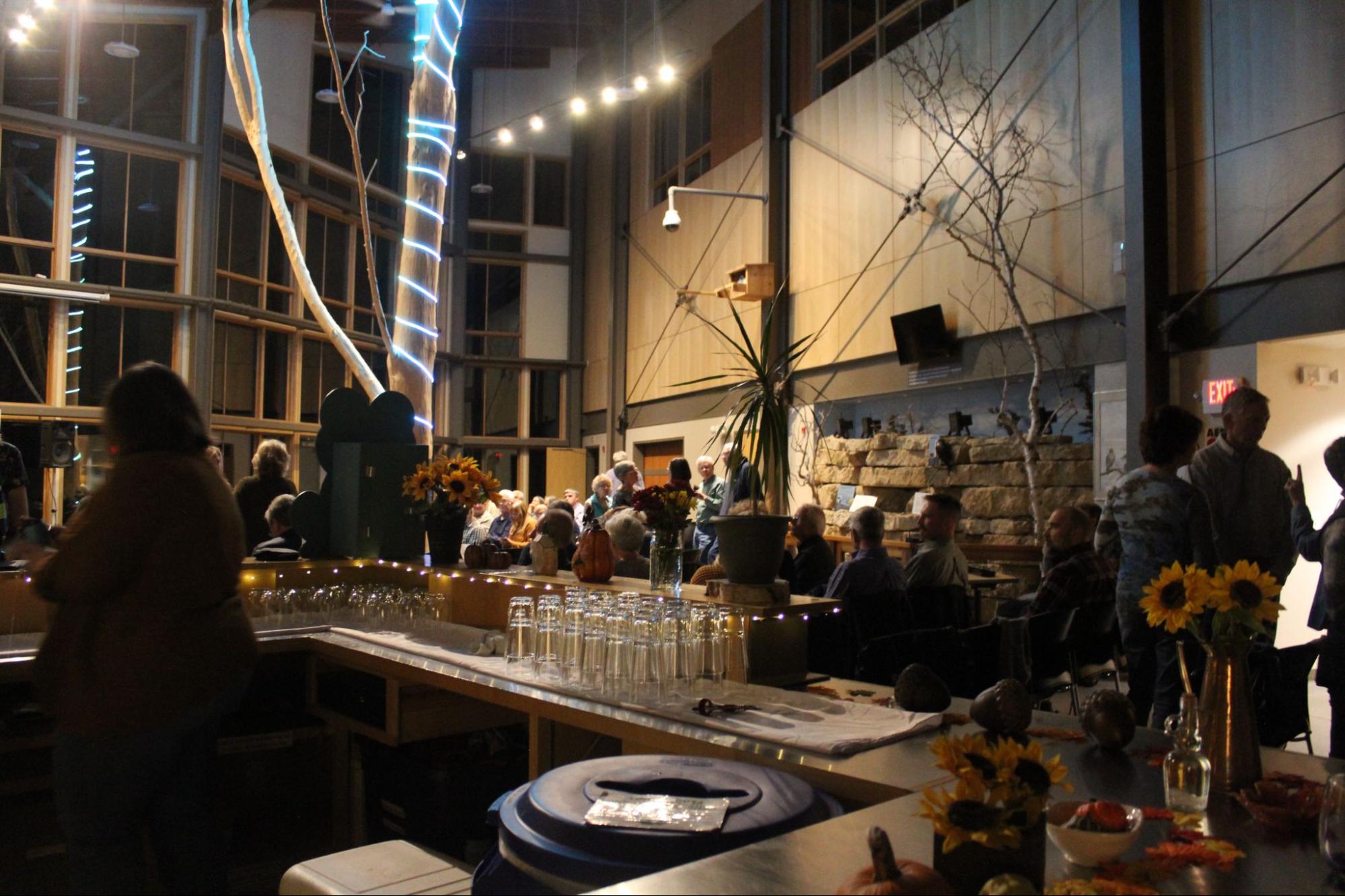 Bar set up for a wedding at nature place