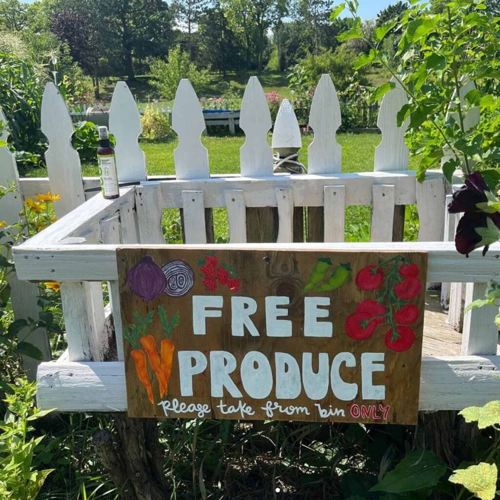 free produce fenced in garden
