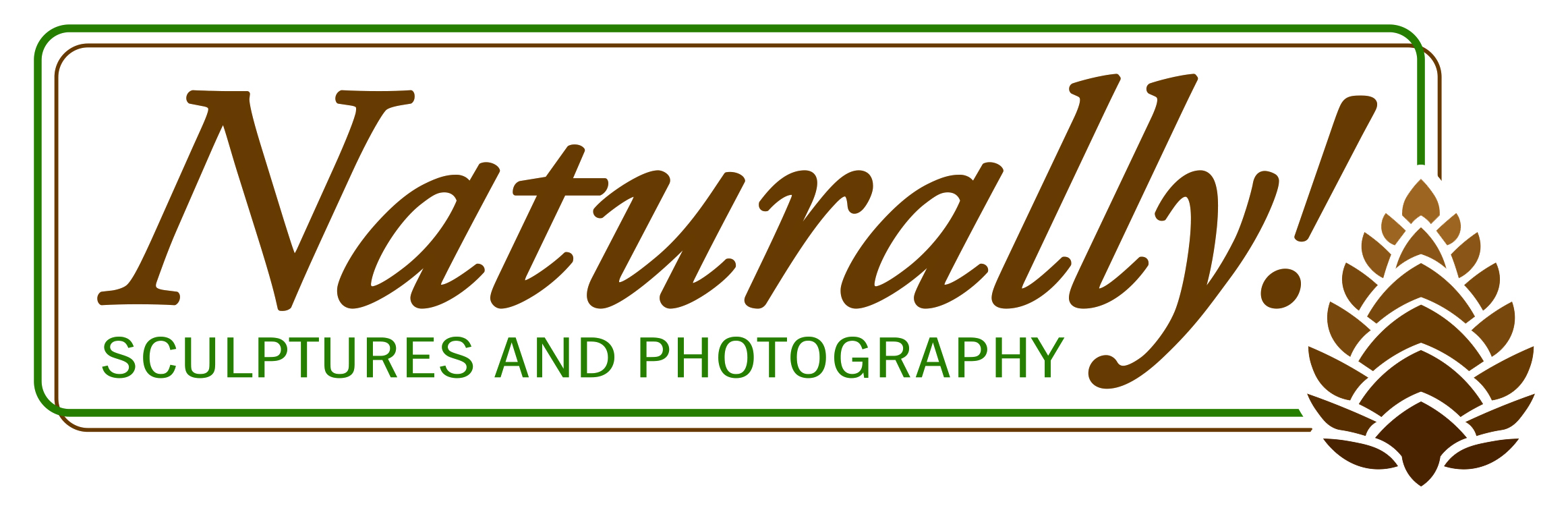 Naturally! logo-pine cones-outlines